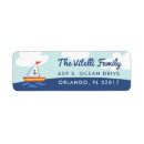 Search for boat return address labels Blue
