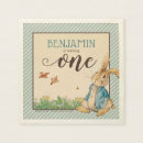 Search for vintage rabbit napkins First birthday