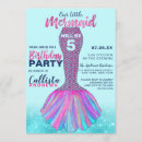 Search for pink and blue mermaid invitations Under the sea