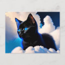 Search for black clouds postcards Cat