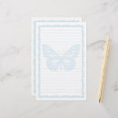 Search for butterflies stationery paper Blue