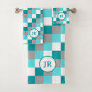Search for teal bath towels Initials