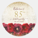 Search for 85th birthday party stickers Floral