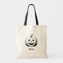 Search for jack o lantern bags Black and white