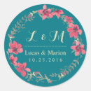 Search for watercolor blue wedding stickers Floral wreath