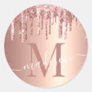 Search for gold foil monogram stickers Girly