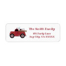 Search for fire truck return address labels Birthday