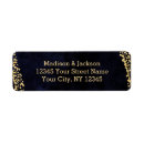 Search for navy and gold wedding return address labels Couple