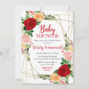 Search for gold frame baby shower invitations Roses