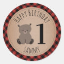 Search for lumberjack birthday stickers Rustic