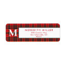 Search for plaid return address labels Classic