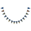 Search for orange and blue bunting flags Party