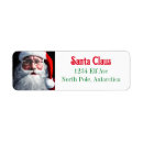 Search for old fashioned return address labels Santa