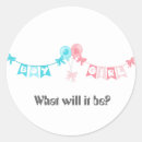 Search for gender reveal boy or girl stickers Baby shower