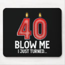 Search for 40th birthday mousepads Funny