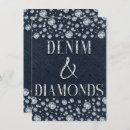 Search for denim and diamonds party invitations Modern