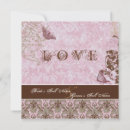 Search for brown damask wedding invitations Swirl