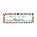 Search for pink gingham return address labels Simple