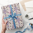 Search for lilac flower wrapping paper Boho