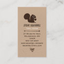 Search for squirrel business cards Nut