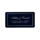 Search for royal blue and gold return address labels Minimalist