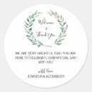 Search for welcome to our wedding stickers Elegant