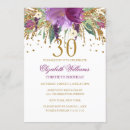 Search for purple 30th birthday invitations Modern