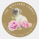 Search for pug dog return address labels Animal