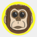 Search for monkey face stickers Jungle