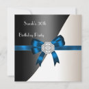 Search for white diamond birthday invitations Blue