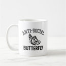 Search for social butterfly mugs Funny
