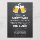 Search for beer 40th birthday invitations Men