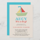 Search for ahoy its a boy invitations Sailboat