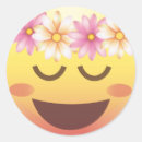 Search for happy face flowers stickers Daisy