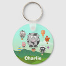Search for farm animals key rings Colourful