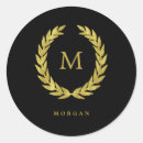 Search for gold laurel wreath stickers Black