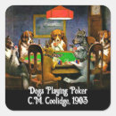 Search for dogs playing poker stickers 1903