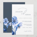 Search for royal blue flowers wedding invitations Winter