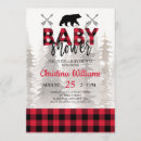 Search for red plaid baby shower invitations Wilderness