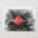 Search for red tulip wedding invitations Black