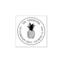 Search for pineapple rubber stamps Round