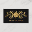 Search for goddess business cards Triple moon