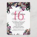 Search for monogram sweet 16 invitations Floral
