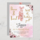 Search for ballerina shoes birthday invitations Watercolor