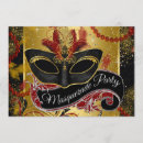 Search for red gold sweet 16 invitations Masquerade