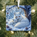 Search for white fox christmas tree decorations Foxes