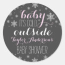 Search for winter wonderland baby shower stickers Girl