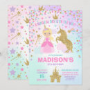 Search for princess unicorn invitations Pink and gold