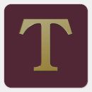 Search for monogram letter t stickers Gold