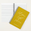 Search for yellow notebooks Script typography